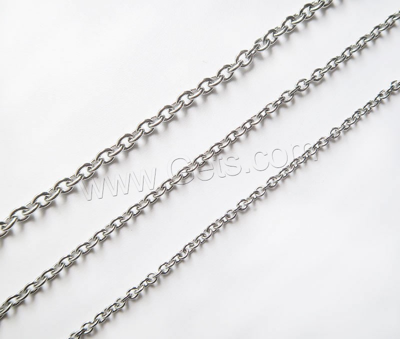 Stainless Steel Oval Chain, different size for choice, original color, Sold By m