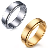 Men Stainless Steel Ring in Bulk, plated, rotatable & for man 6mm 