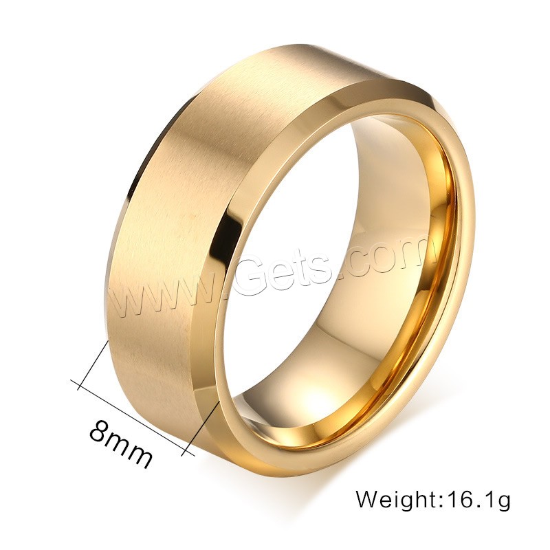 Wolfram Stahl Fingerring, plattiert, verschiedene Größen vorhanden & für den Menschen, keine, 8mm, verkauft von PC