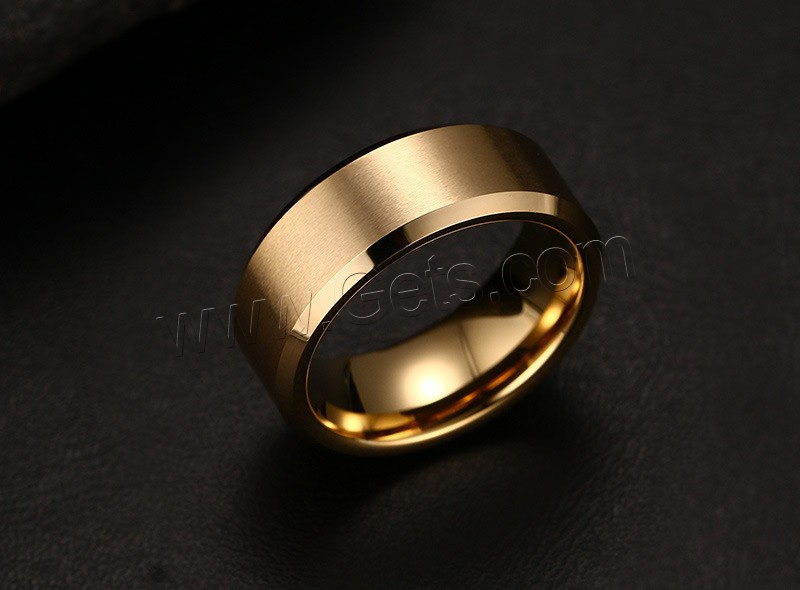 Acier de tungstène bague, Placage, normes différentes pour le choix & pour homme, plus de couleurs à choisir, 8mm, Vendu par PC