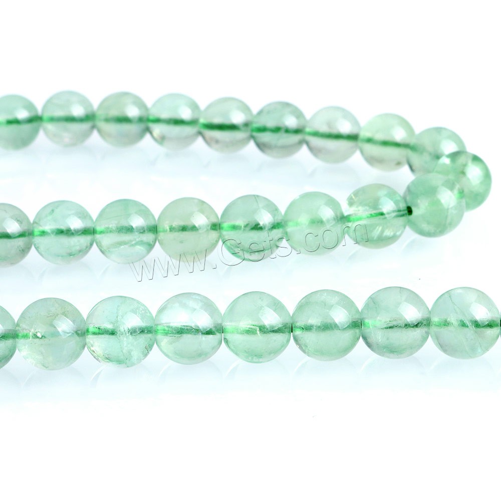 Green Fluorite Beads, Round, natural, different size for choice, Hole:Approx 0.5-1mm, Length:Approx 15 Inch, Sold By Strand