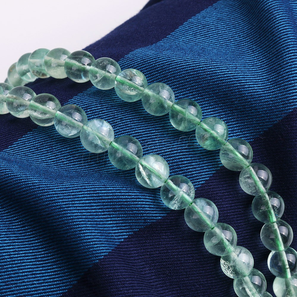 Green Fluorite Beads, Round, natural, different size for choice, Hole:Approx 0.5-1mm, Length:Approx 15 Inch, Sold By Strand