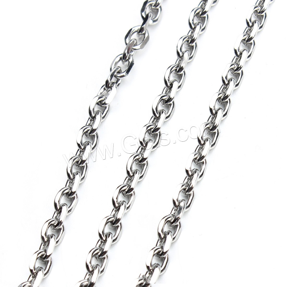 Stainless Steel Oval Chain, different size for choice, original color, 5m/Bag, Sold By Bag