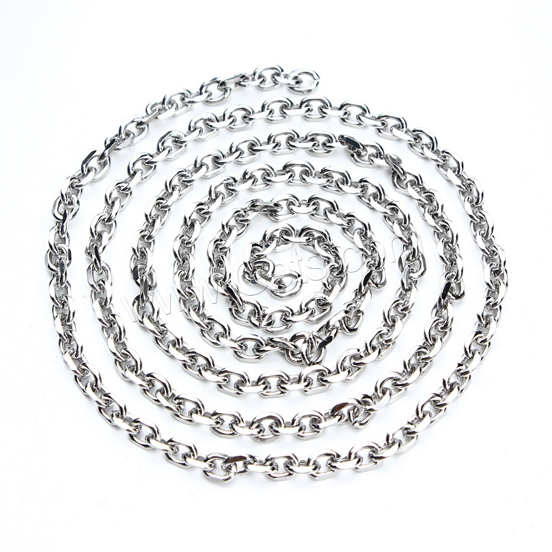 Stainless Steel Oval Chain, different size for choice, original color, 5m/Bag, Sold By Bag