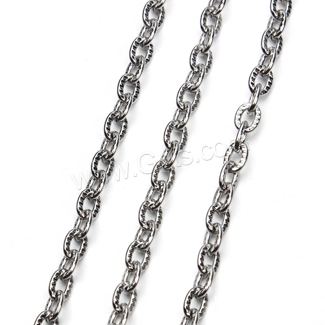 Stainless Steel Oval Chain, different size for choice, original color, 5m/Bag, Sold By Bag