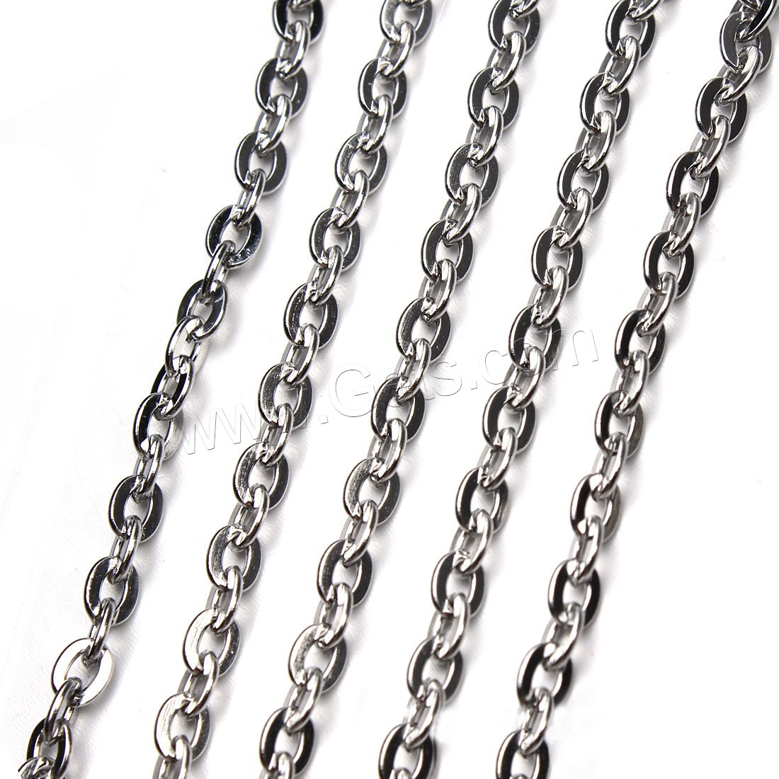 Stainless Steel Oval Chain, different size for choice, original color, 5m/Bag, Sold By Bag