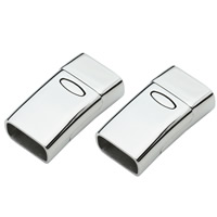 Rectangle Stainless Steel Magnetic Clasp, acier inoxydable, couleur originale Environ Vendu par PC