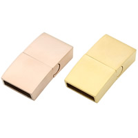 Rectangle Stainless Steel Magnetic Clasp, plated Approx 