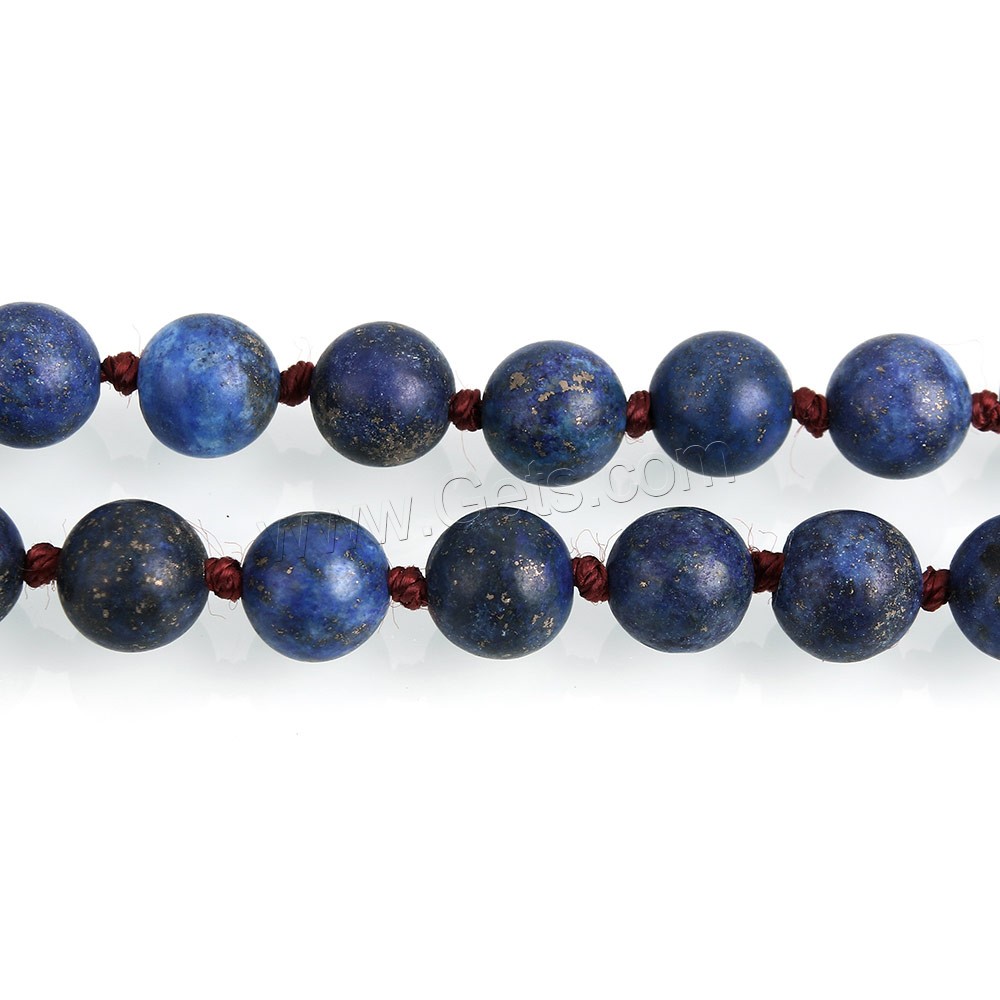 Perles de pierre lasurite naturelles, lapis lazuli naturel, Rond, longueur différente pour le choix & givré, 8mm, Trou:Environ 1mm, Vendu par brin