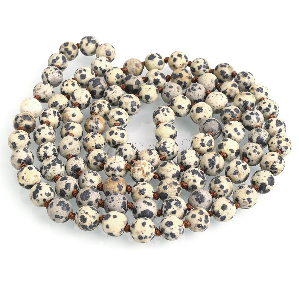 Dalmatian Beads, Round, natural, different length for choice & frosted, 8mm, Hole:Approx 1mm, Sold By Strand