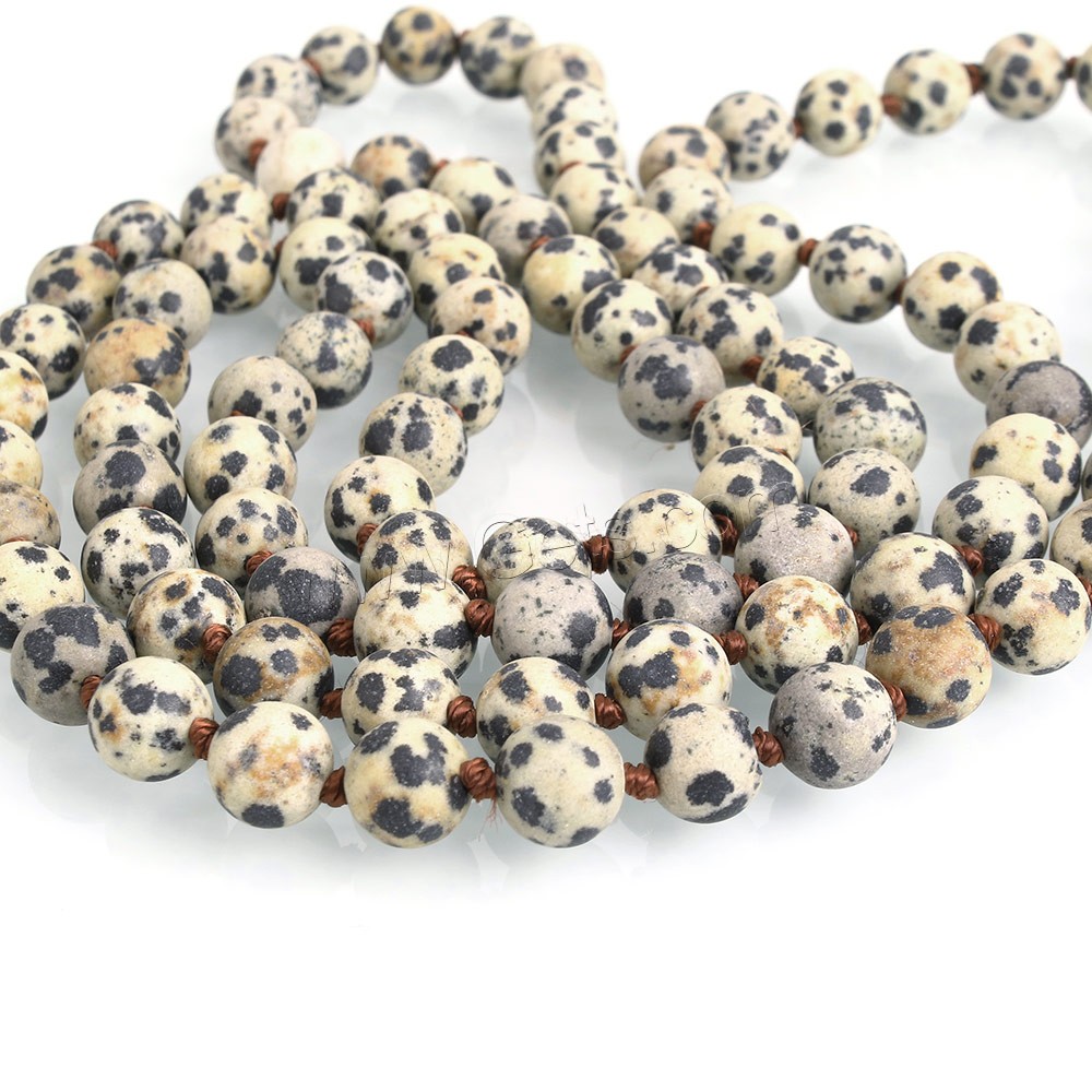 Dalmatian Beads, Round, natural, different length for choice & frosted, 8mm, Hole:Approx 1mm, Sold By Strand