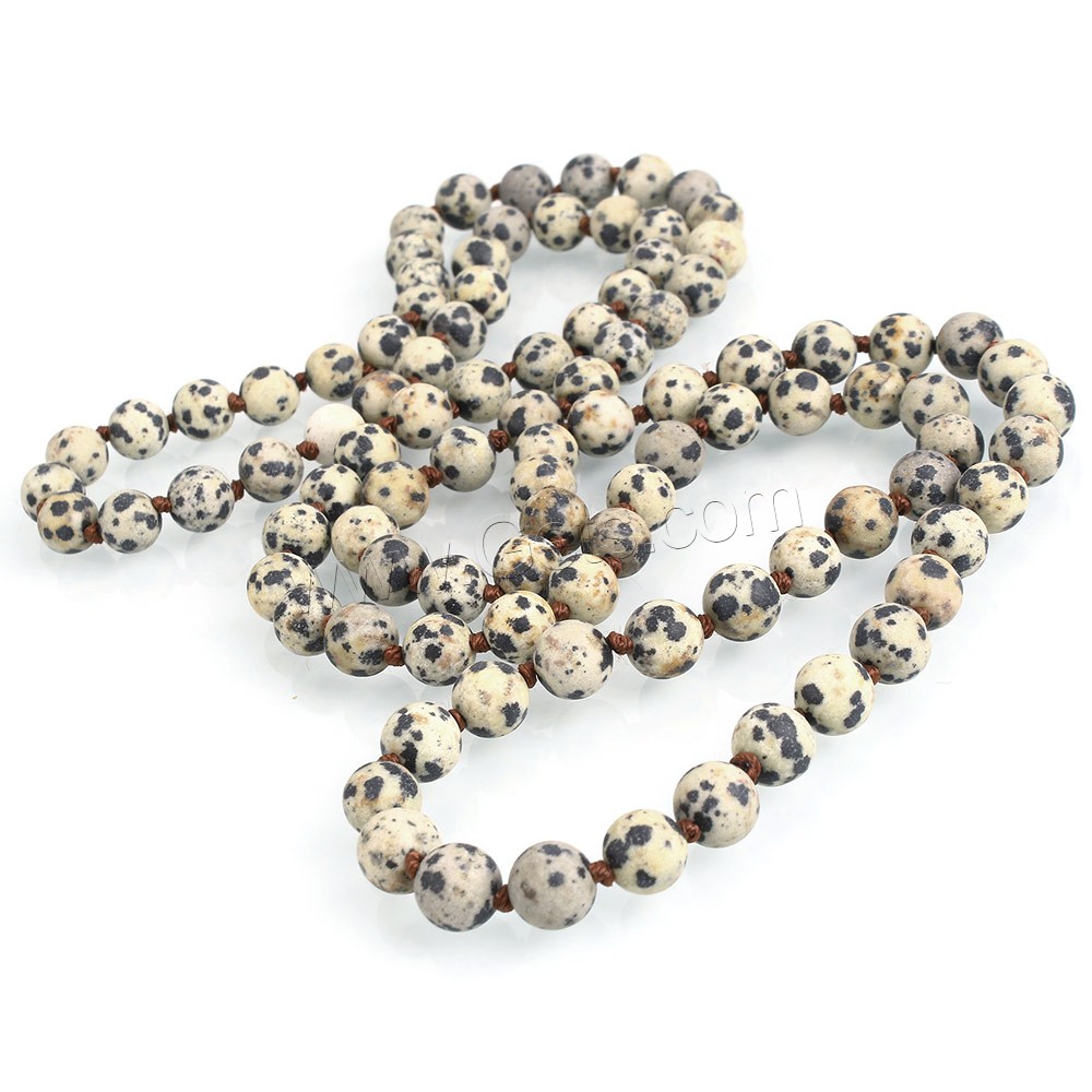 Dalmatian Beads, Round, natural, different length for choice & frosted, 8mm, Hole:Approx 1mm, Sold By Strand