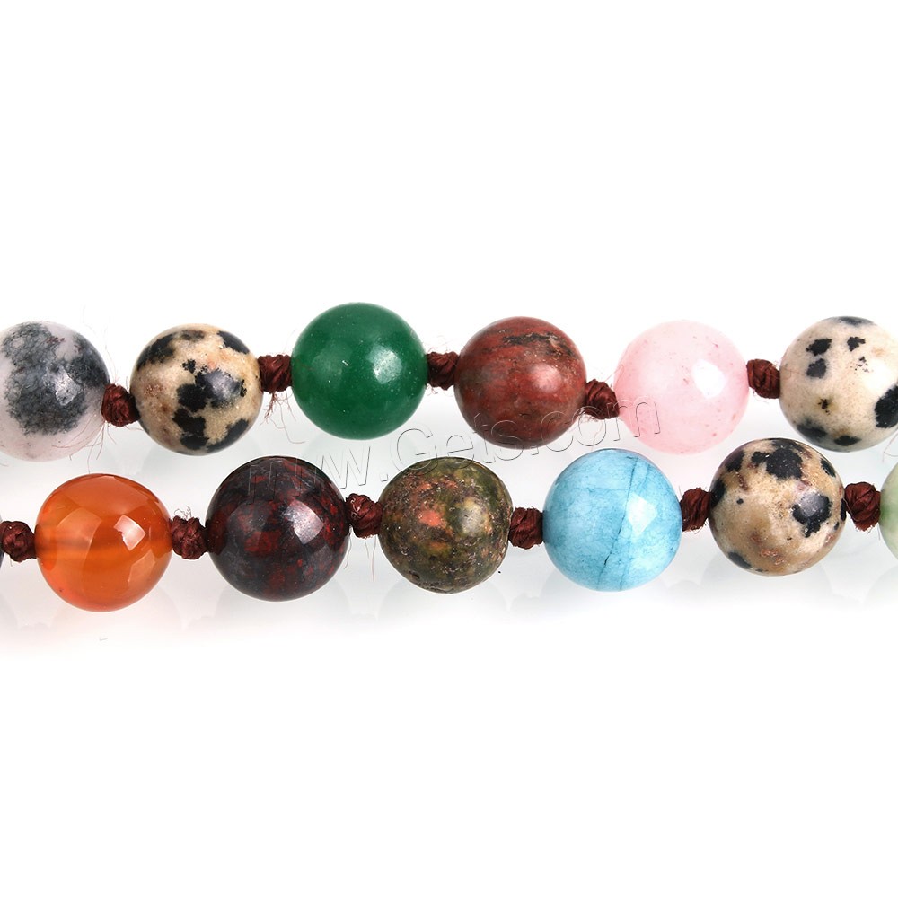 pierre gemme goutte, Rond, naturel, longueur différente pour le choix, 8mm, Trou:Environ 1mm, Vendu par brin