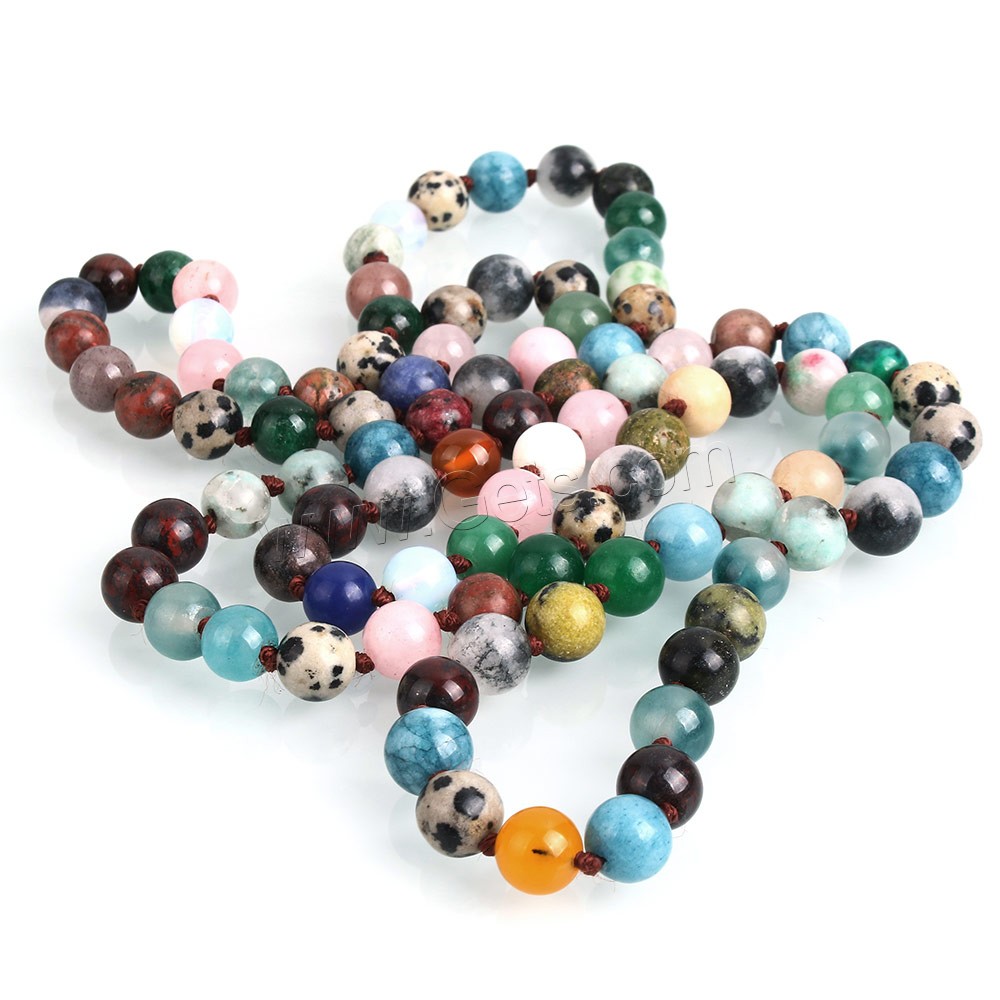 pierre gemme goutte, Rond, naturel, longueur différente pour le choix, 8mm, Trou:Environ 1mm, Vendu par brin