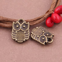 Zinc Alloy Animal Pendants, Owl, antique bronze color plated, lead & cadmium free Approx 1-1.5mm 