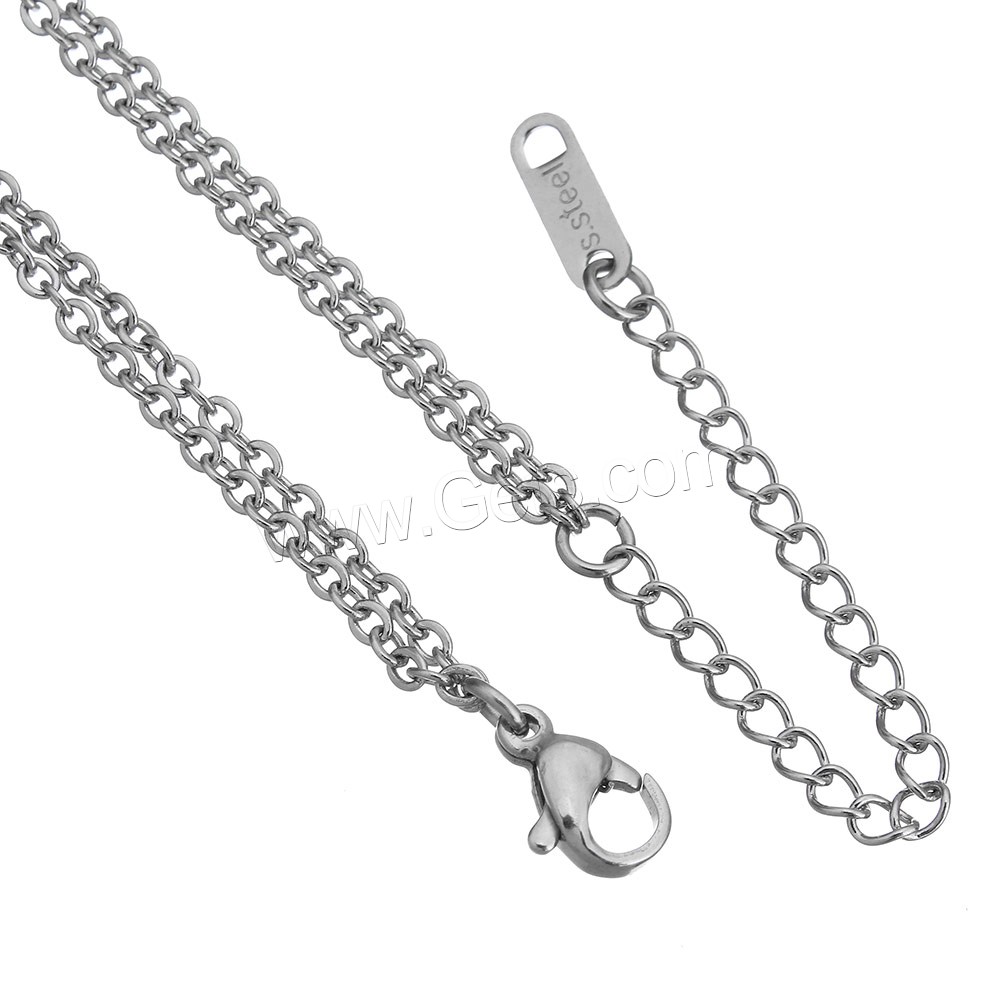 Stainless Steel Chain Bracelets, with 2.5lnch extender chain, Infinity, different size for choice & oval chain & for woman & 2-strand, original color, Sold By Strand