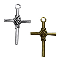 Zinc Alloy Cross Pendants, Wrapped Cross, plated Approx 3.5mm 