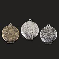 Brass Locket Pendants, Flat Round, plated lead & cadmium free, 27mm Approx 1-2mm 