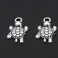 Zinc Alloy Animal Pendants, Turtle, antique silver color plated, lead & cadmium free Approx 1-1.5mm 