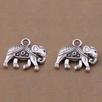 Zinc Alloy Animal Pendants, Elephant, antique silver color plated, lead & cadmium free Approx 1-1.5mm 