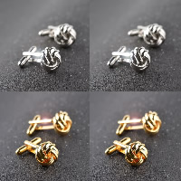 Zinc Alloy Cufflinks, plated, for man nickel, lead & cadmium free 