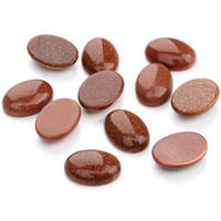 Goldstone Cabochon, Flat Oval & flat back 