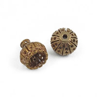 Brass Bead Cap, hollow, original color, lead & cadmium free Approx 1-1.5mm 