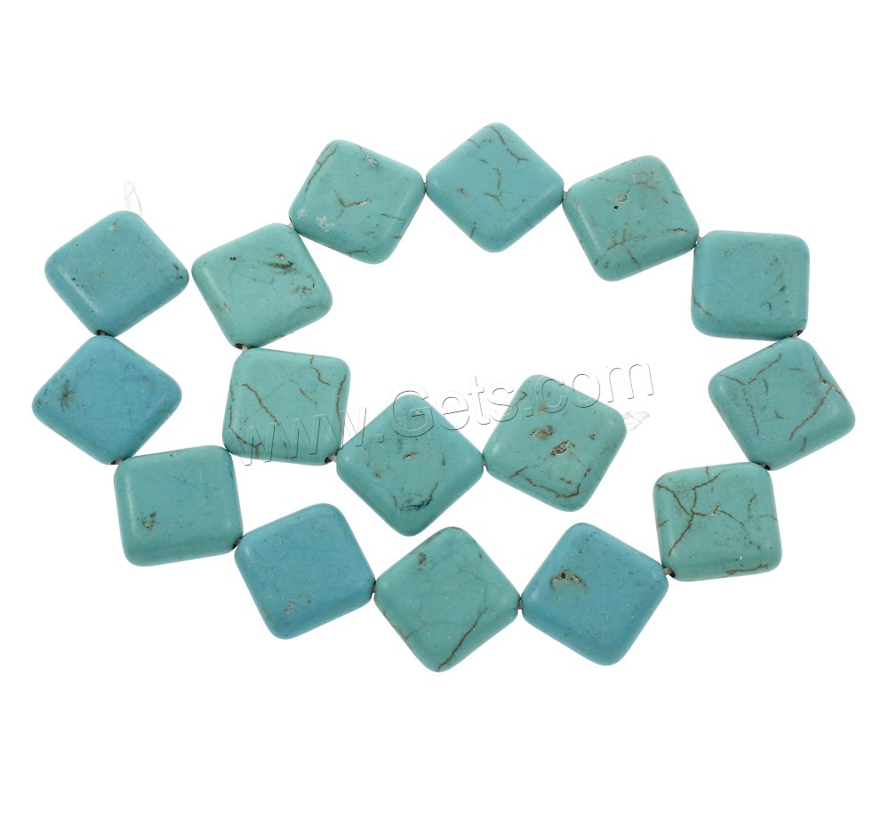 Synthetic Turquoise Beads, Rhombus, different size for choice, blue, Hole:Approx 1mm, Length:Approx 15.5 Inch, Sold By Strand