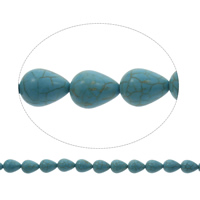 Synthetic Turquoise Beads, Teardrop blue Approx 1mm Approx 15.5 Inch 