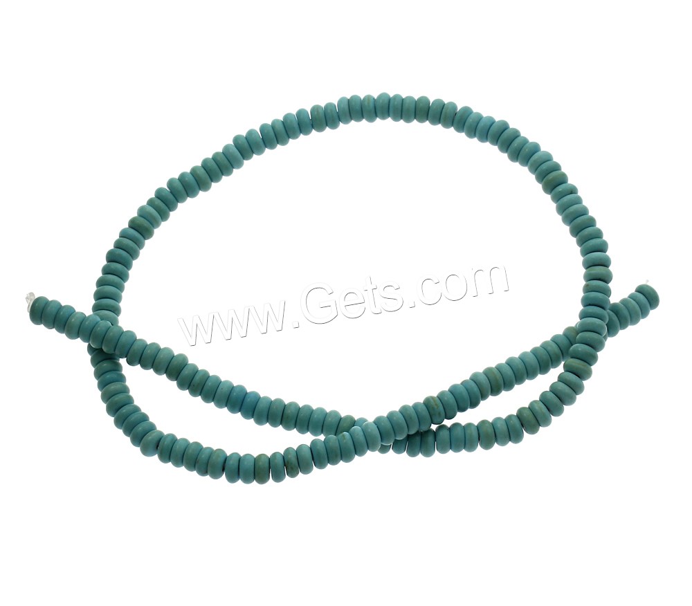 Perles en Turquoise synthétiques, rondelle, normes différentes pour le choix, bleu, Trou:Environ 1mm, Longueur:Environ 15.5 pouce, Vendu par brin