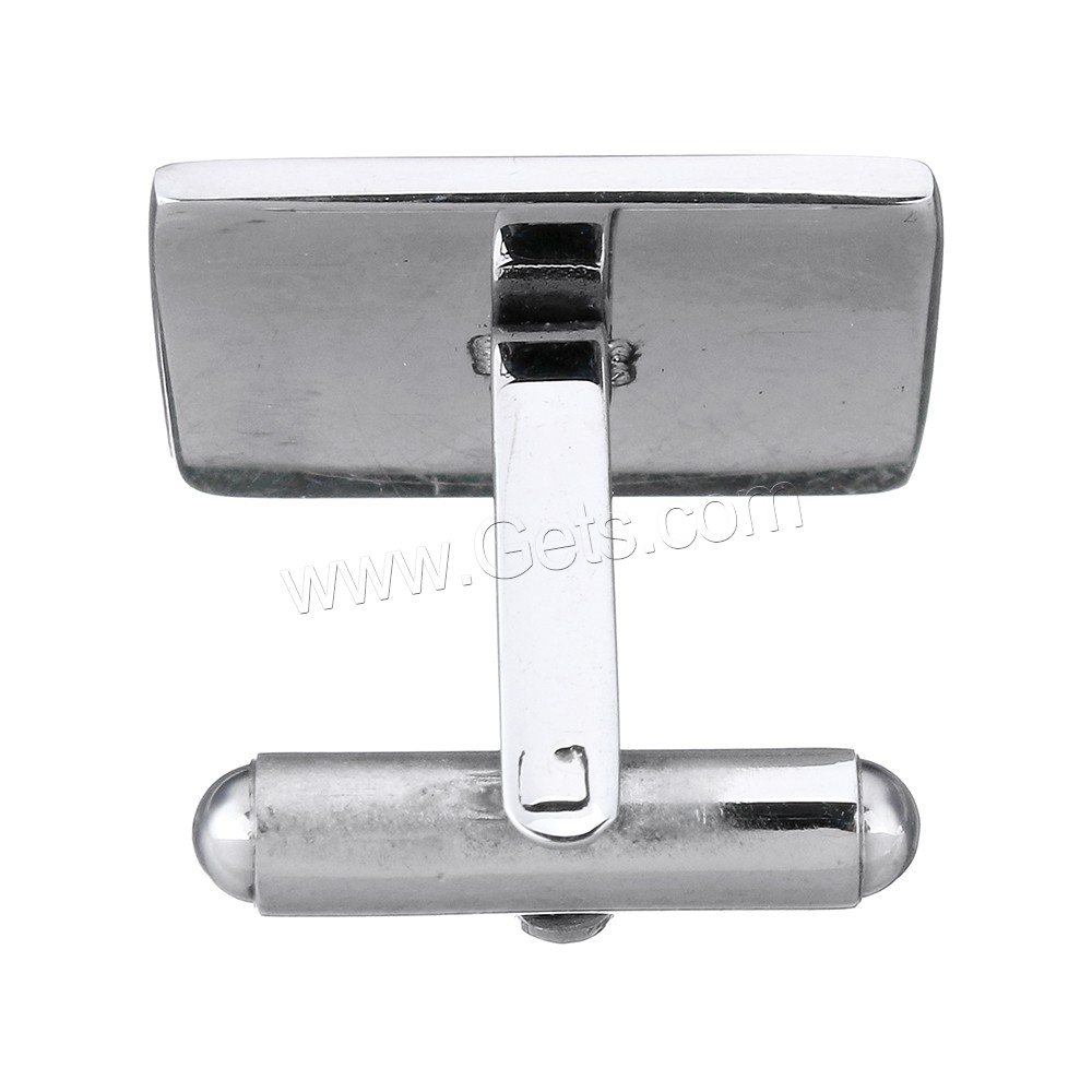 Stainless Steel Cufflink, different size for choice, original color, Sold By PC