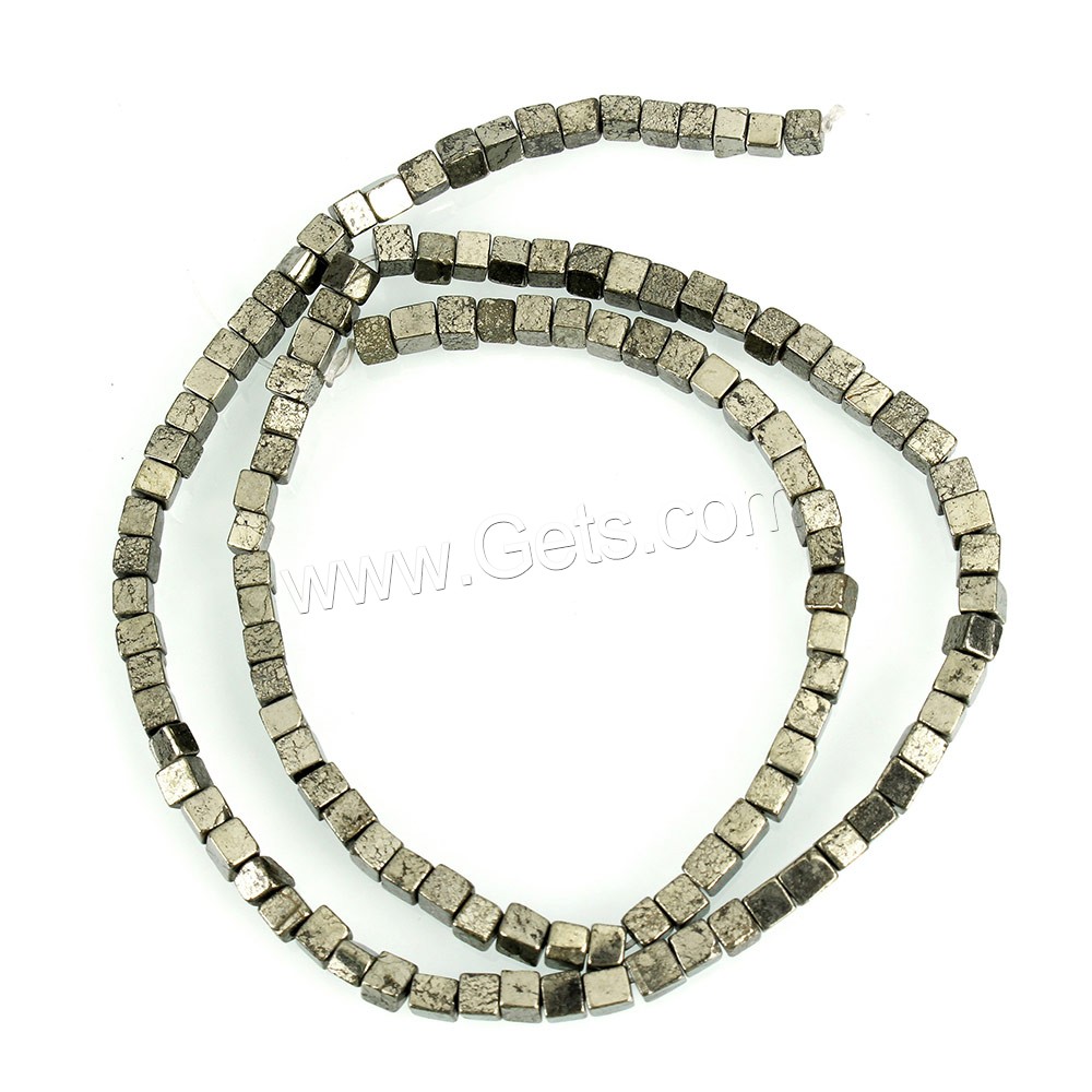 Pyrite dorée perles, cadre, naturel, normes différentes pour le choix, Trou:Environ 0.8mm, Longueur:Environ 16 pouce, Vendu par brin