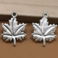 Pendentifs feuilles en alliage de zinc , Feuille d'érable, Placage, plus de couleurs à choisir, sans plomb et cadmium Environ 1.5mm Vendu par sac