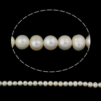 Potato Cultured Freshwater Pearl Beads, natural, white, 7-8mm Approx 0.8mm Approx 14.5 Inch 