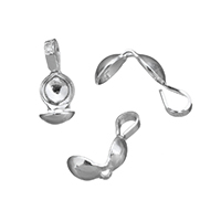 Sterling Silber Perle Tipp, 925 Sterling Silber, plattiert, keine, 10.5x4x1.5mm, Bohrung:ca. 2mm, verkauft von PC