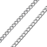 Stainless Steel Oval Chain, twist oval chain, original color 