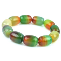 Bracelets de agate, ovale, pour femme, multicolore Environ 7.5 pouce, Vendu par brin