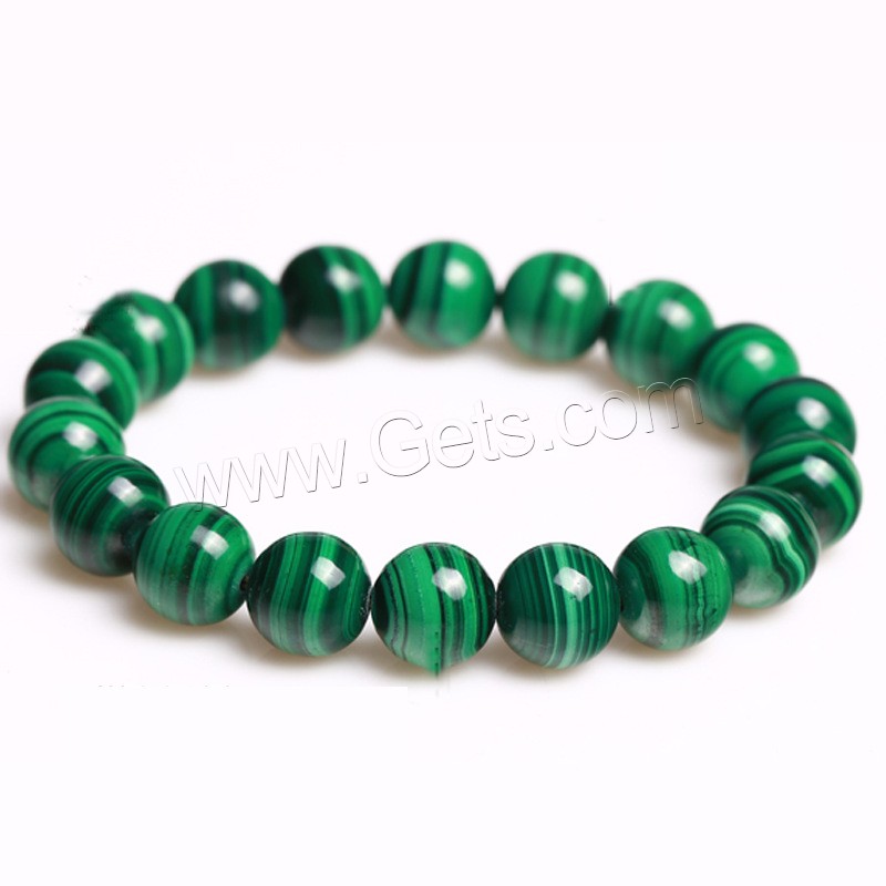 Pulsera de malaquita, Malachita, Esférico, sintético, diverso tamaño para la opción & para mujer, verde, longitud:aproximado 7.5 Inch, Vendido por Sarta