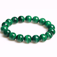 Bracelets de malachite, Rond, synthétique, normes différentes pour le choix & pour femme, vert Environ 7.5 pouce, Vendu par brin