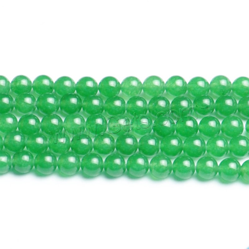 Aventurina verde, Esférico, teñido & diverso tamaño para la opción, verde, agujero:aproximado 1-2mm, longitud:aproximado 15 Inch, Vendido por Sarta