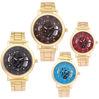 Reloj de Pulsera de mujeres, acero inoxidable, con Vidrio, chapado, barniz de secado al horno & para mujer & esmalte & hueco, más colores para la opción, 42x20mm, longitud:aproximado 8.8 Inch, Vendido por UD