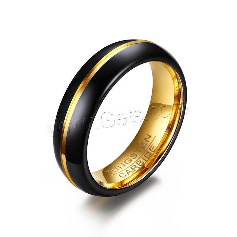 Men Tungsten Steel Ring in Bulk, plated, different size for choice & for man & two tone, 6mm, Sold By PC