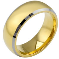 Men Tungsten Steel Ring in Bulk, plated & for man & two tone, 8mm 