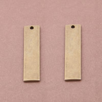 Zinc Alloy Jewelry Pendants, Rectangle, antique bronze color plated, lead & cadmium free Approx 1-1.5mm 