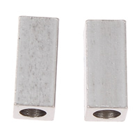 Stainless Steel Beads, Rectangle, original color Approx 4mm [