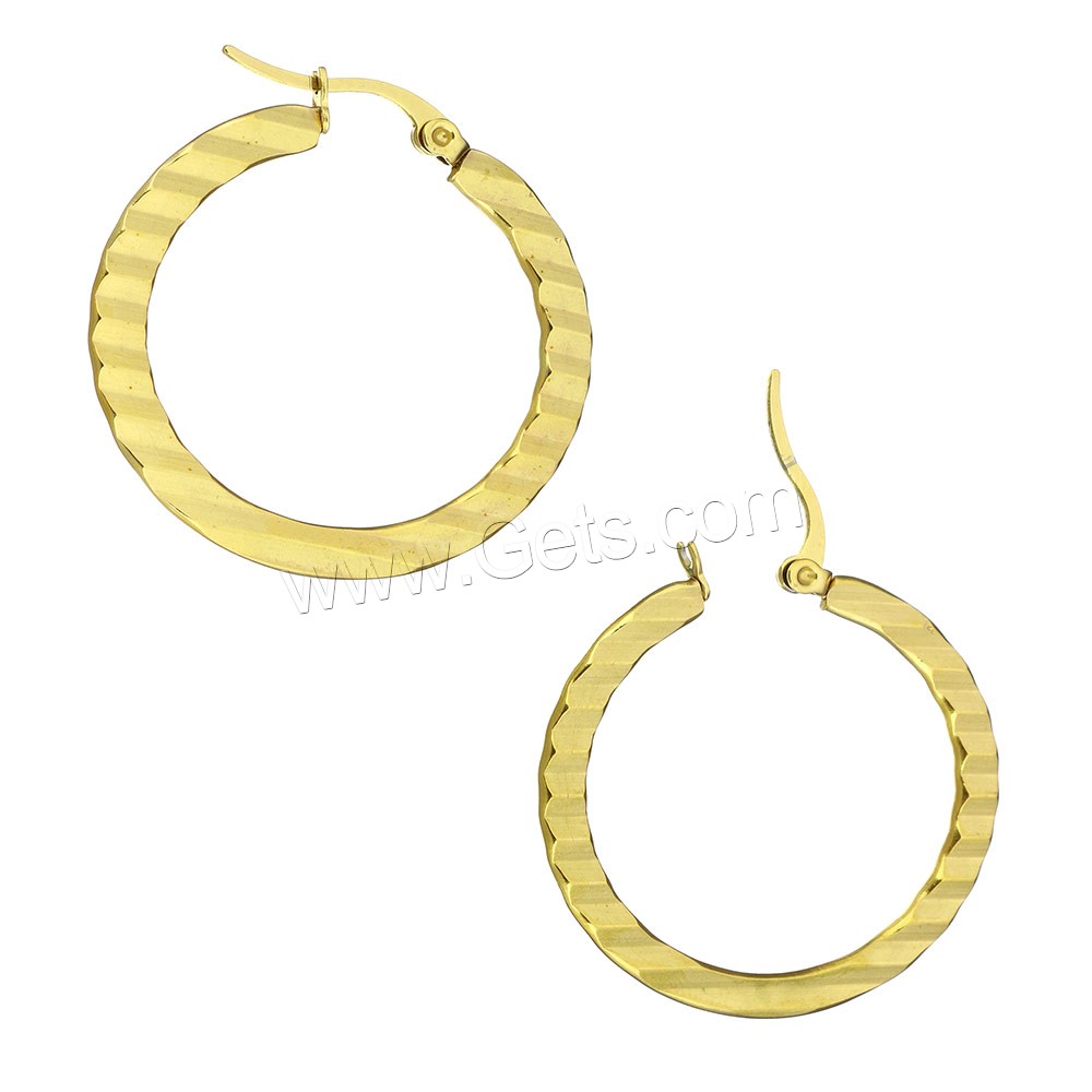 Stainless Steel Hoop Earring, plated, different size for choice, more colors for choice, Sold By Pair