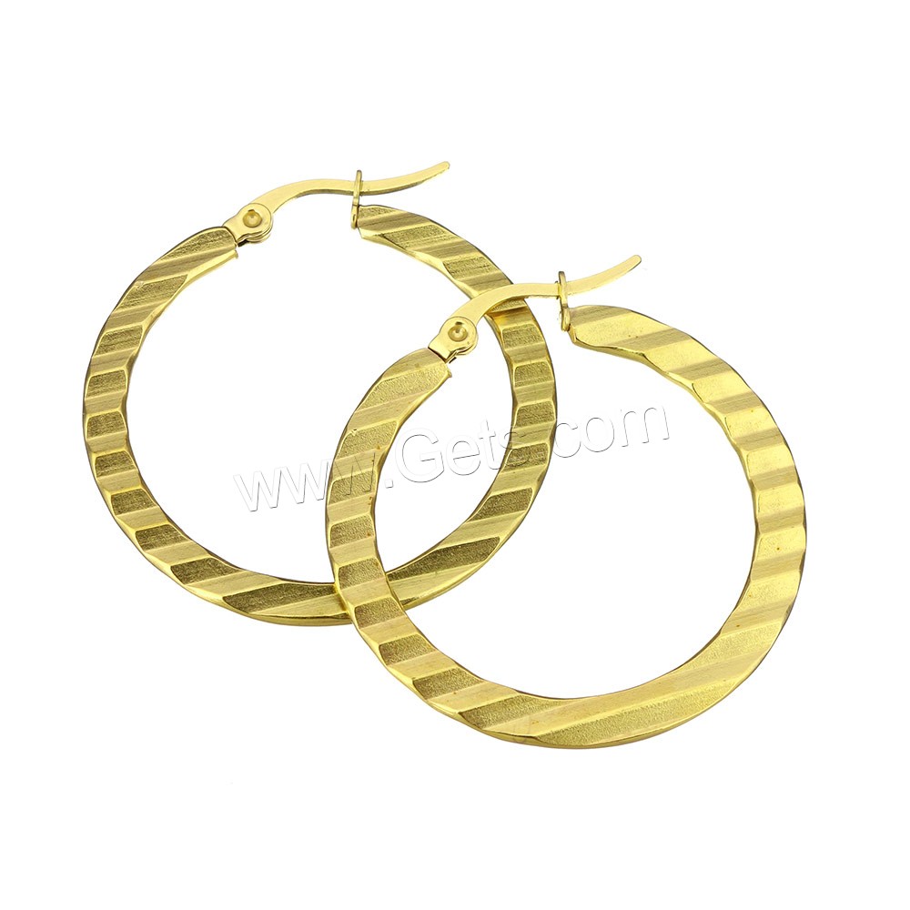 Stainless Steel Hoop Earring, plated, different size for choice, more colors for choice, Sold By Pair