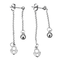 Stainless Steel Split Earring, Lock, detachable & for woman, original color  36mm, 54mm 