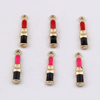 Zinc Alloy Enamel Pendants, gold color plated, mixed colors, lead & cadmium free Approx 1-1.5mm 