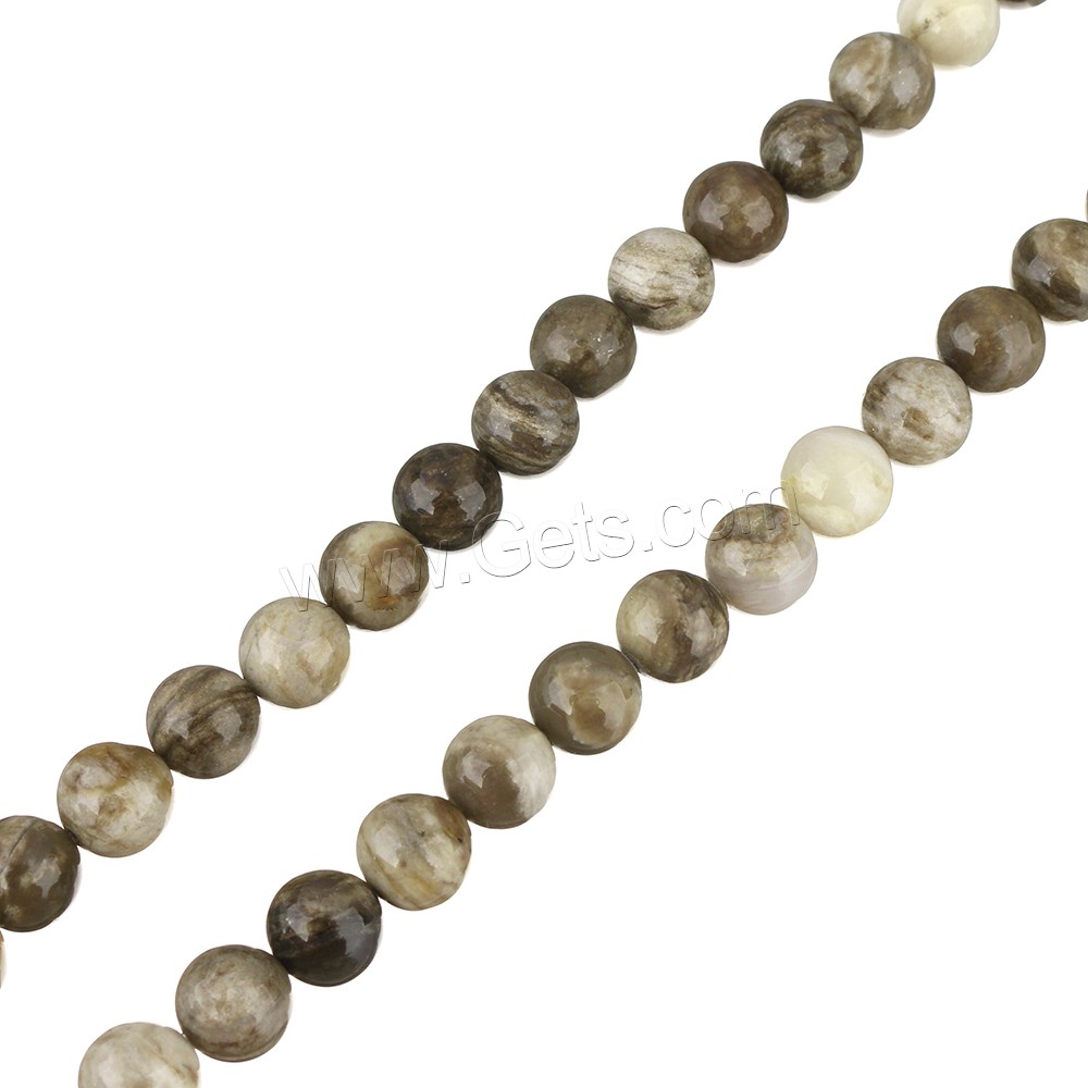 Silver Leaf Jasper Bead, Round, different size for choice, Length:Approx 15 Inch, Sold By Strand